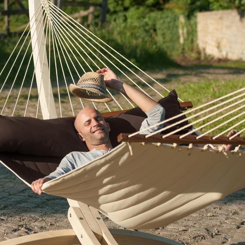 LA SIESTA Alabama kingsize spreader bar hammock for outdoor, (140 cm) - Arabica - Image 2